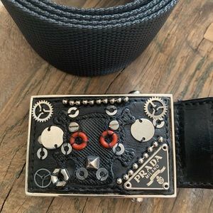 PRADA men’s nylon web belt